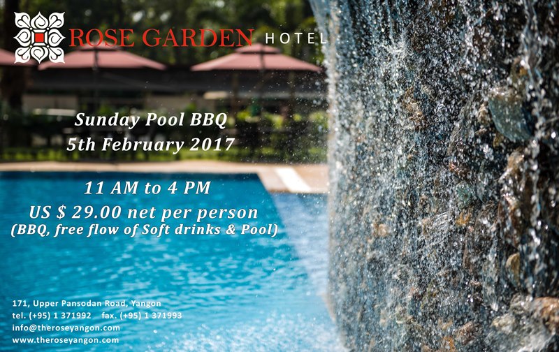 Pool at The Rose Garden Hotel, Yangon, Myanmar