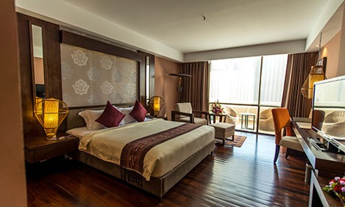 Balcony Deluxe room at The Rose Garden Hotel.