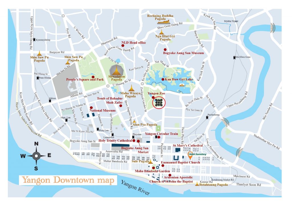Rose Garden Hotel Yangon Map